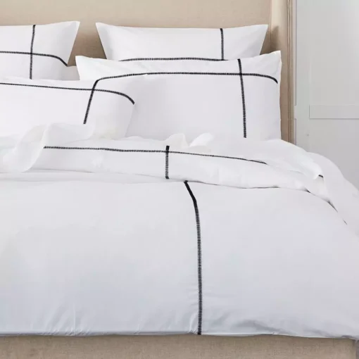 Metro Quilt Cover - White & Black -Cozy Comfort Shop 1117261416 a